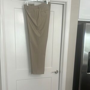 Greg Norman Collection Tan Dress Pants with Flat Front and Pressed Creases